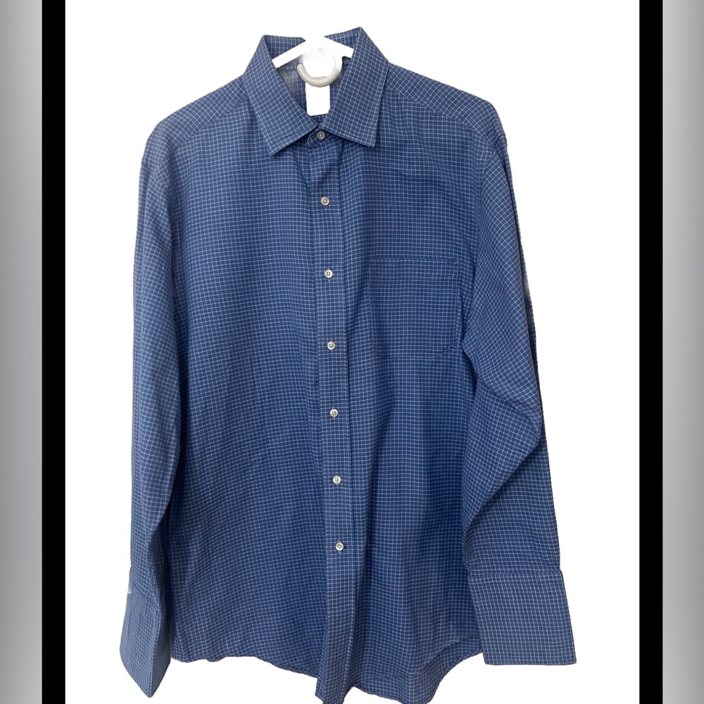 VTG Brooks Brothers Makers  Shirt 16- 3 Blue &White Dress French Flip Cuff